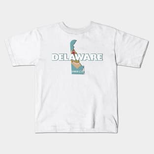 Delaware Colored State Kids T-Shirt